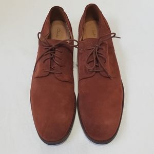 Clarks Cushion Plus Lace Up Suede Leather Oxfords